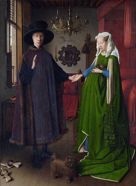 Jan Van Eyck Portret van Giovanni Arnolfini en zijn vrouw oil painting picture